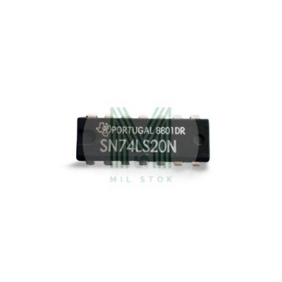 SN74LS20N (74LS20) DIP-14 Logic Integrated Circuit - Mil Stok