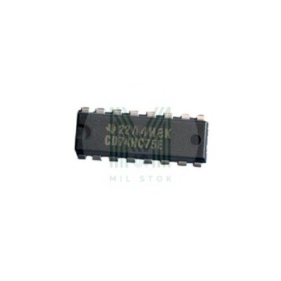 CD74HC75E (74HC75)  DIP-16 Integrated Circuit - Mil Stok